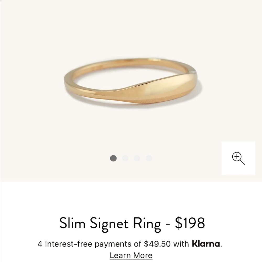 Mejuri Slim Signet Ring Size 8